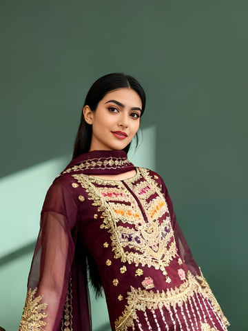 Luxury Organza Suit for Women