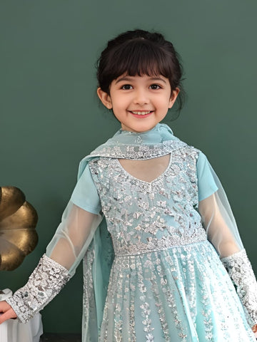 Luxury Net Frock for Kids