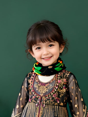 Luxury Net Open Gown Frock for Kids