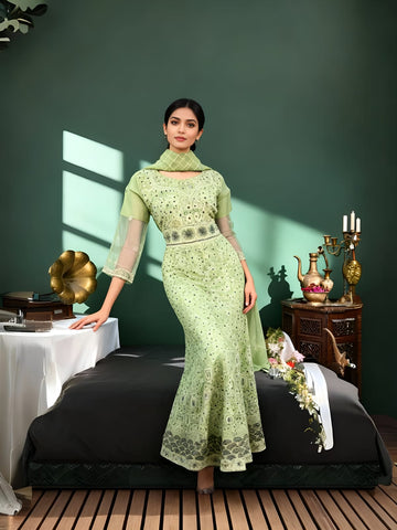 Luxury Net Maxi Dress